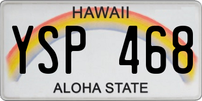 HI license plate YSP468