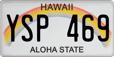 HI license plate YSP469