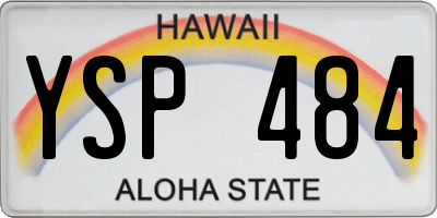 HI license plate YSP484