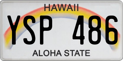 HI license plate YSP486