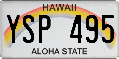 HI license plate YSP495