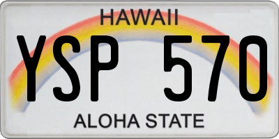 HI license plate YSP570