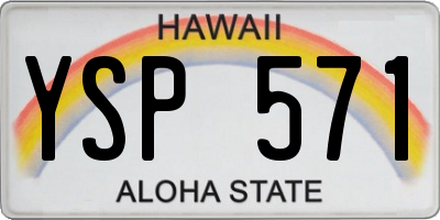 HI license plate YSP571