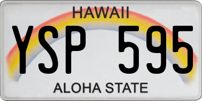 HI license plate YSP595