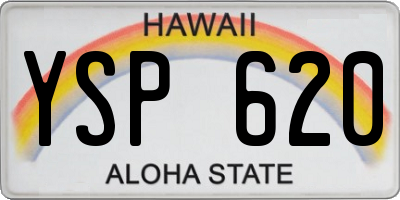 HI license plate YSP620