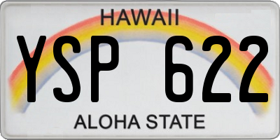 HI license plate YSP622
