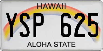 HI license plate YSP625