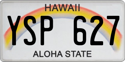 HI license plate YSP627