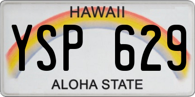 HI license plate YSP629