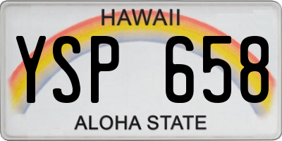 HI license plate YSP658