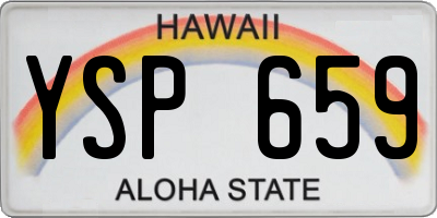 HI license plate YSP659