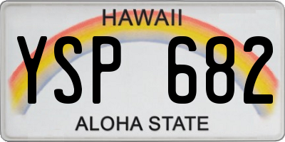 HI license plate YSP682