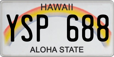HI license plate YSP688