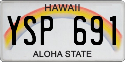 HI license plate YSP691