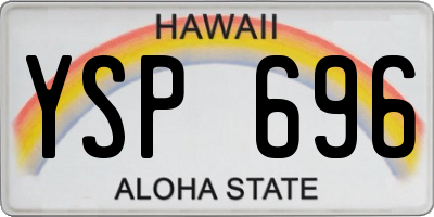 HI license plate YSP696