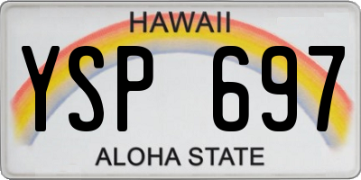 HI license plate YSP697