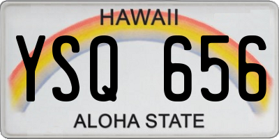HI license plate YSQ656