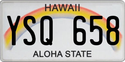 HI license plate YSQ658