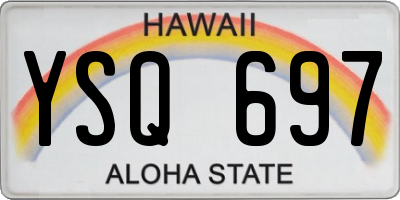 HI license plate YSQ697