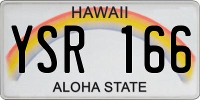 HI license plate YSR166