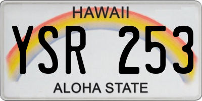 HI license plate YSR253