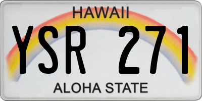 HI license plate YSR271