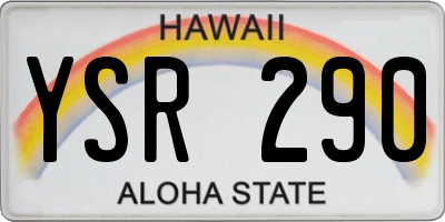 HI license plate YSR290