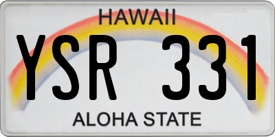 HI license plate YSR331
