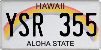 HI license plate YSR355