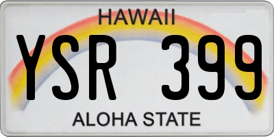 HI license plate YSR399