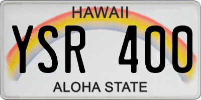 HI license plate YSR400