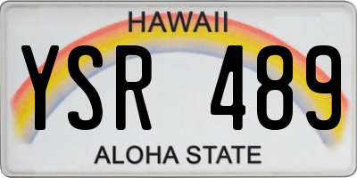 HI license plate YSR489