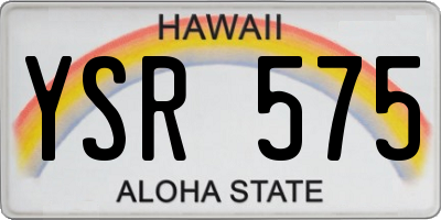 HI license plate YSR575