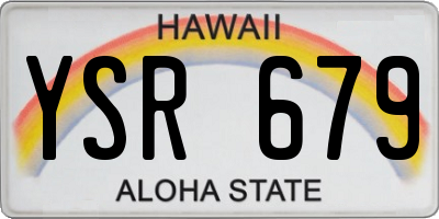 HI license plate YSR679