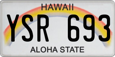 HI license plate YSR693
