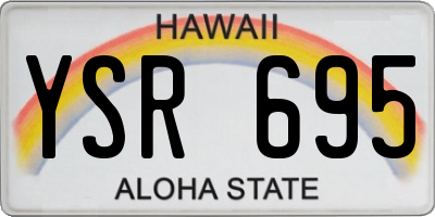 HI license plate YSR695