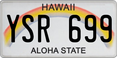 HI license plate YSR699