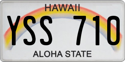 HI license plate YSS710