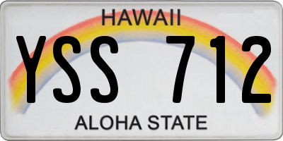 HI license plate YSS712
