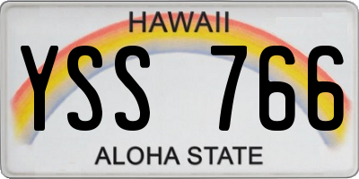 HI license plate YSS766