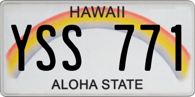 HI license plate YSS771