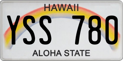 HI license plate YSS780