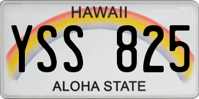 HI license plate YSS825