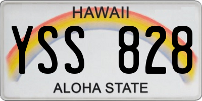 HI license plate YSS828