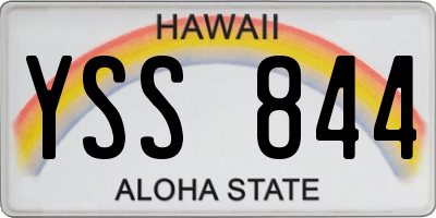 HI license plate YSS844