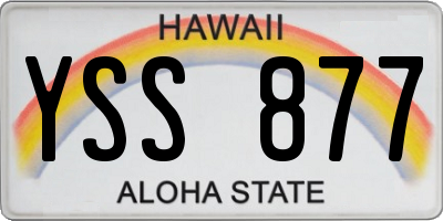 HI license plate YSS877