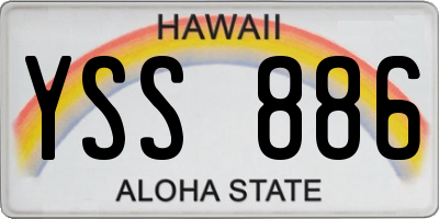HI license plate YSS886