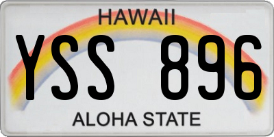 HI license plate YSS896