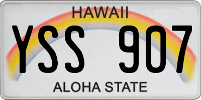 HI license plate YSS907