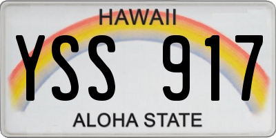 HI license plate YSS917
